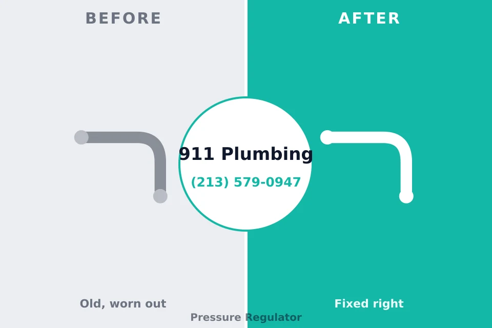 Before and after: plumbing repair Village St. George, LA